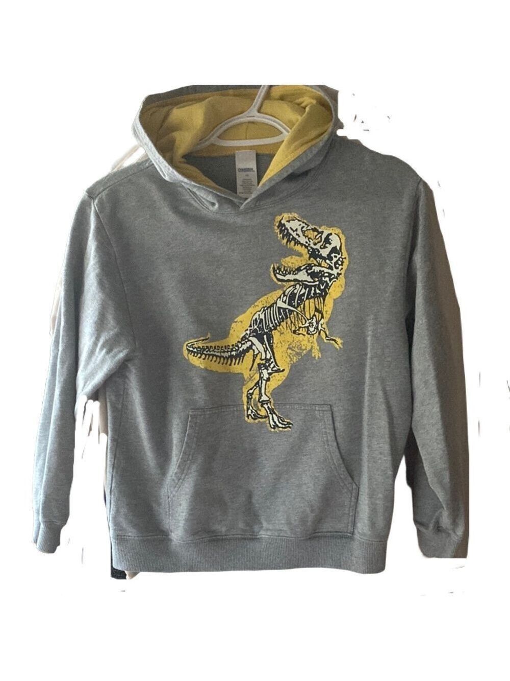 $5 add on. Gymboree Gray and Yellow Dinosaur Hoodie